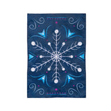 Blue Snowflake Applique Garden Flag