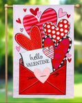 Sending Love Valentine's Day Applique Garden Flag