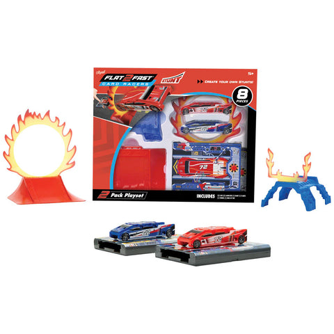 Flat 2 Fast Stunt Card Racers 2 Pack Playset