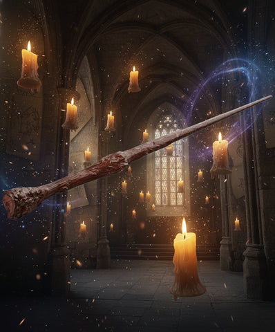 Wooden wand on a white background