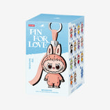 Box packaging of a plush toy with bunny design and 'Pin for Love' text on a light blue background.