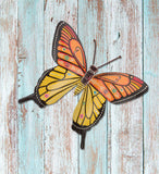 Orange Henna Butterfly Wall Decor