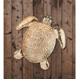 Gold Textured Sea Turtle Wall Decor