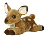 Lying Fawn Plush toy, realistic baby deer, soft and hand-stitched, perfect gift for animal lovers, Miyoni collection.