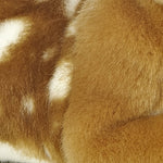 Close-up of the soft fur on the Lying Fawn Plush, showcasing its realistic and adorable features.