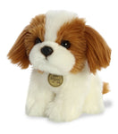 Adorable Shuh Tzu Pup Plush featuring soft fur and sweet facial expression, perfect for cuddling.