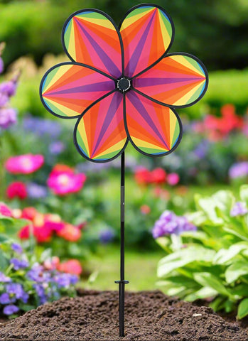 19" Rainbow Star Flower Spinner