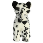 Snow Leopard Plush with black spots and curled tail, handcrafted and realistic plush toy from Miyoni.