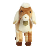 Nubian Goat Kid Plush with soft tan and white fur, cute floppy ears and gentle gaze, from Aurora.