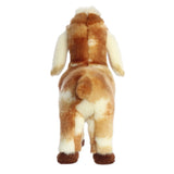 Nubian Goat Kid Plush showing the back with soft tan and white fur, perfect for children.