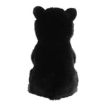 Sitting Pretty American Black Bear Cub Plush showing a soft black fur back view.