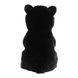 Sitting Pretty American Black Bear Cub Plush showing a soft black fur back view.
