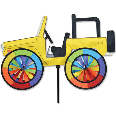 22" Yellow Jeep Spinner