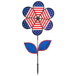 19" PATRIOTIC FLOWER WITH LEAVES