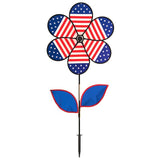 19" PATRIOTIC FLOWER WITH LEAVES