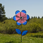 19" PATRIOTIC FLOWER WITH LEAVES