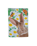 Hello Bunny Suede Garden Flag