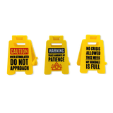 2" 3D Standing Mood Caution Sign