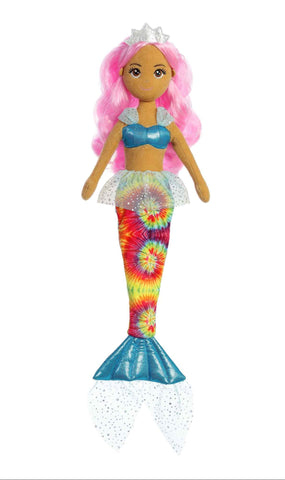 Paisley Tie-Dye Sea Sparkles Mermaid Plush