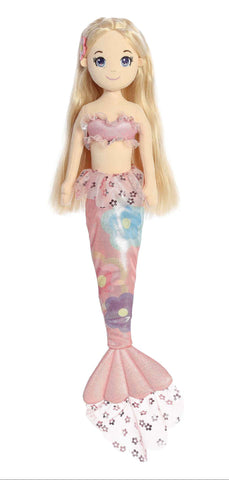 Floral Sparkles Daisy Mermaid Plush