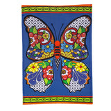 Talavera Butterfly Applique Garden Flag