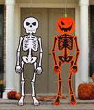 Posable Trick or Treat Skeleton & Jack