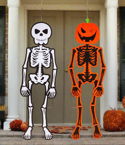 Posable Trick or Treat Skeleton & Jack