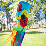 Ladybug Flower 40" Windsock