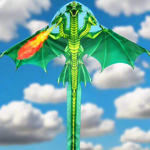 2D Three-Headed Dragon Kite
