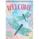 Dragonfly Duo Glitter Garden Flag