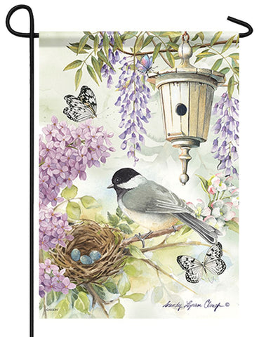 Chickadee Birdsong Durasoft Garden Flag