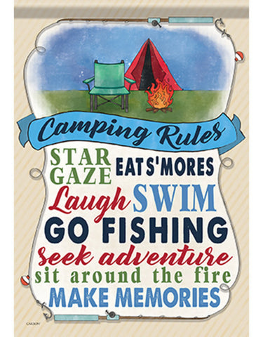 Camping Rules Durasoft Garden Flag