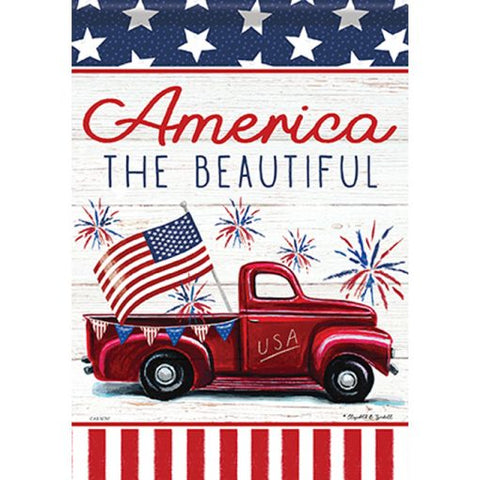 America Truck Durasoft Garden Flag