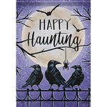 Happy Haunting Shimmer Garden Flag