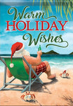 Beach Santa Durasoft Garden Flag