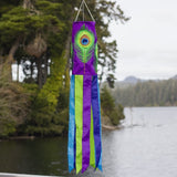 Peacock Feathers 40" Windsock