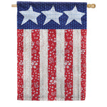 Americana Floral House Flag