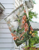 Hummingbird & Trumpet Flowers House Flag