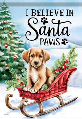 Santa Paws Pup Durasoft Garden Flag