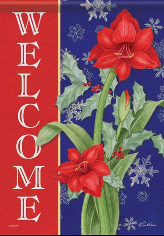 Amaryllis Shimmer Garden Flag