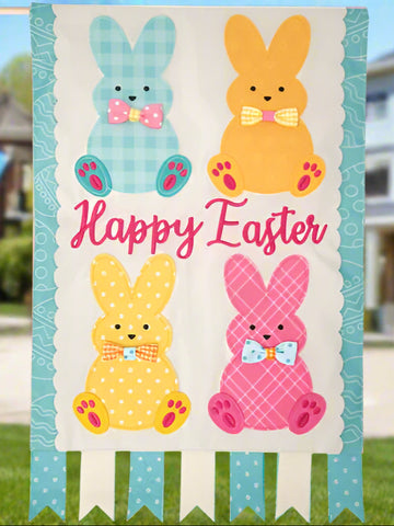 Easter Bunnies DA Garden Flag