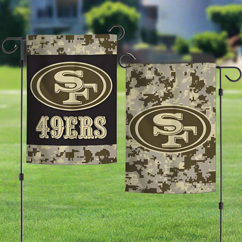 49ers Digi Camo Reversable Garden Flag