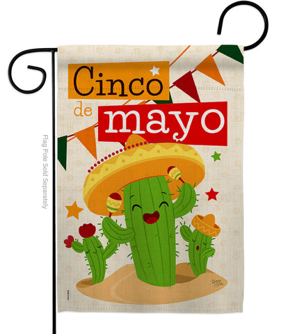 Cinco De Mayo Cactus Fiesta Garden Flag