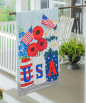 USA Mason Jars Linen House Flag