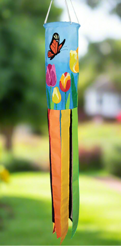 Tulips 40" Windsock