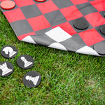Outdoor Reversible Chess & Checkers Patio Set