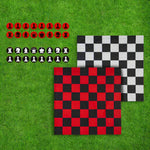 Outdoor Reversible Chess & Checkers Patio Set