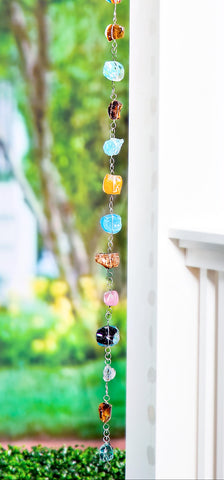 Multi-Color Glass 71" Rain Chain
