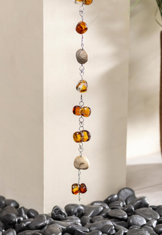 Amber Metal 70" Rain Chain