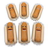 Magnetic Hotdog Fidget Keychain